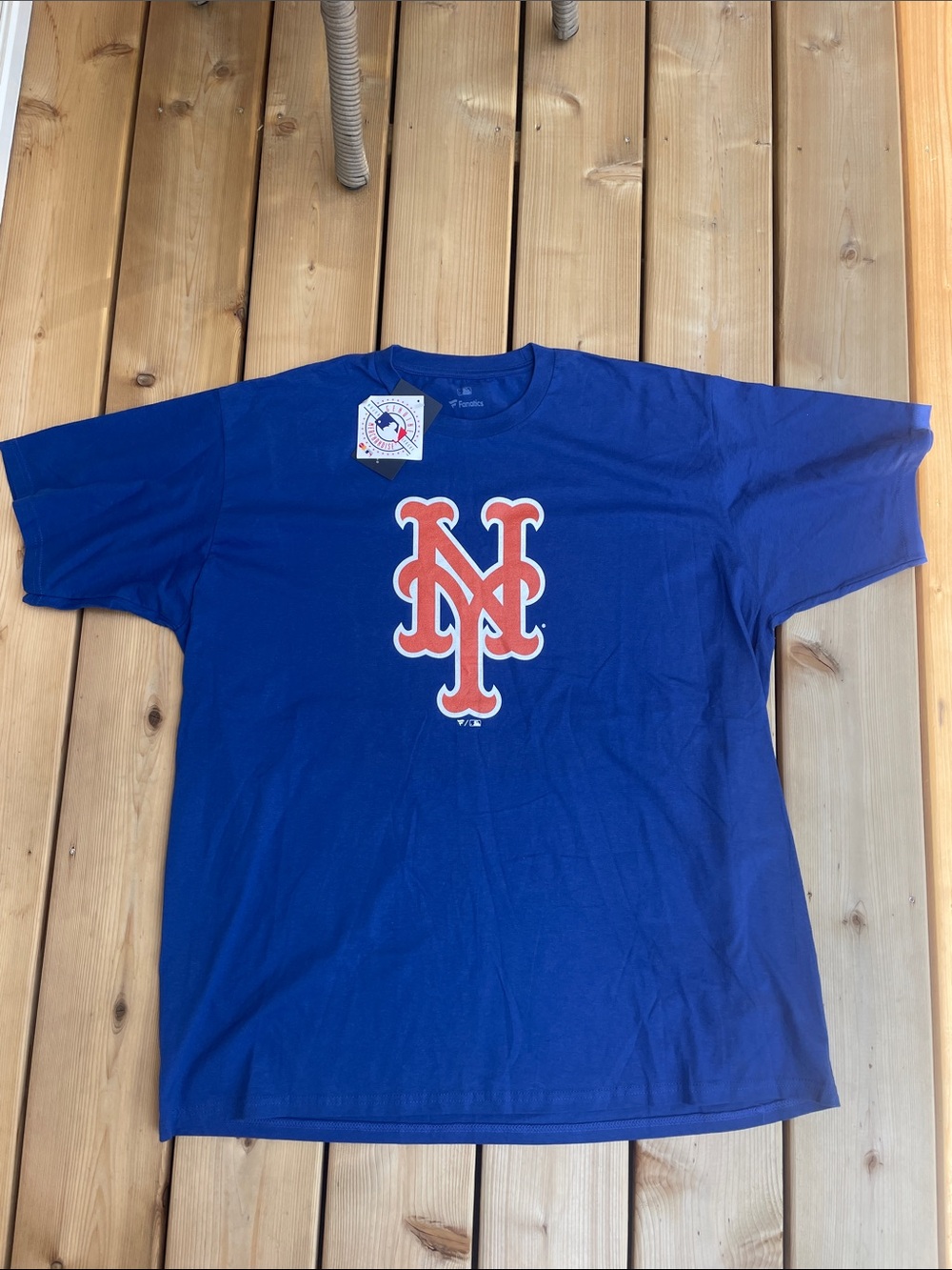 Fanatics Royal Blue New York Mets Logo T-Shirt with Orange Logo
